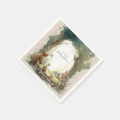 ウッドランド、冒険から赤ちゃんシャワーを浴びる スタンダードカクテルナプキン (角)