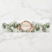 ウッドランド、冒険から赤ちゃんシャワーを浴びる ペットボトルラベル (シングルラベル)