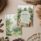 ウッドランド、冒険から赤ちゃんシャワーを浴びる 招待状