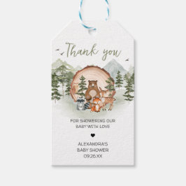 ウッドランド、冒険を始めるメッセージカード ギフトタグ