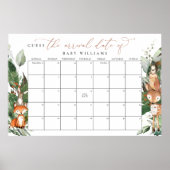 ウッドランド 出産予定日カレンダーポスター ポスター (正面)