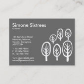 ウッドランド(太い) -淡い色のグリーンオンブラック 名刺 (裏面)