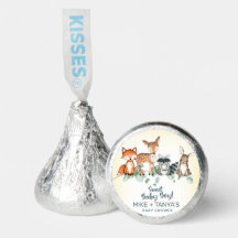 ウッドランド、森林動物の赤ちゃんシャワーキャンディーラベル。