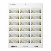 ウッドランド、森、松の木、ストリングライト結婚ズ ラベル (フルシート)