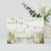 ウッドランド、森、松、ストリングライト サンキューカード (スタンド正面)