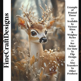 ウッドランド、花、果実の子豚CF7デコページ 薄葉紙