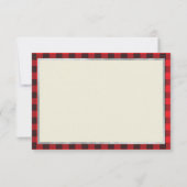 ウッドランド〔雄ジカの〕枝角サンキューカード、バッファロープレイド サンキューカード (裏面)