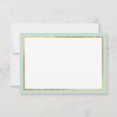 ウッドランド〔雄ジカの〕枝角サンキューカード、ミント、グレー サンキューカード (裏面)