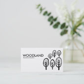 ウッドランド – 黒の上に白 名刺 (スタンド正面)