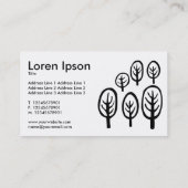 ウッドランド – 黒の上に白 名刺 (裏面)