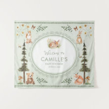 ウッドランド sage green ベイビーシャワー ウェルカム