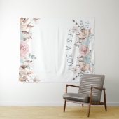 ウッドランドBOHOバーチャルボーイ赤ちゃんシャワー背景 タペストリー (インサイチュ(横))