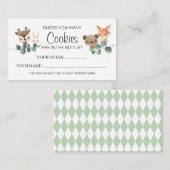 ウッドランドCookieベビーシャワーカードゲームの数 プレイスカード (正面/裏面)