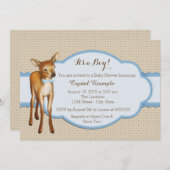 ウッドランドFAWN赤ちゃんシャワー 招待状 (正面/裏面)