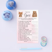 ウッドランドFind the Guest Baby Showerゲームカード チラシ (シングル)