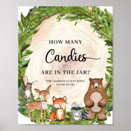 ウッドランドJarゲームのキャンディーの数 ポスター