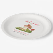 ウッドランドLadybugキノコ赤ちゃんシャワーへようこそ ペーパープレート (アングル)