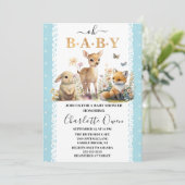ウッドランドOhベビー春ボーイベビーシャワー 招待状 (スタンド正面)