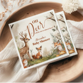 ウッドランドOh鹿テーマベビーシャワー スタンダードカクテルナプキン