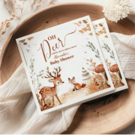 ウッドランドOh鹿林ベビーシャワー スタンダードカクテルナプキン