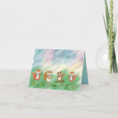 ウッドラ予測できなンド写真折り畳みホリデーカード シーズンカード (裏面)