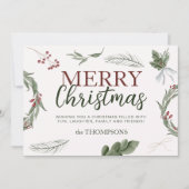 ウッドラ伝統的ンドウォーター素朴カラークリスマス シーズンカード (正面)