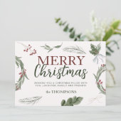 ウッドラ伝統的ンドウォーター素朴カラークリスマス シーズンカード (スタンド正面)