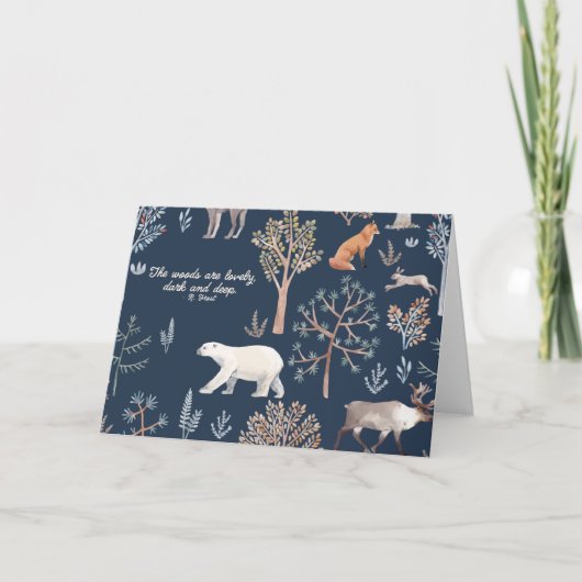 ウッドラ疑問に思ンドクリスマスのカード シーズンカード (正面)