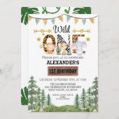 ウッドラ疑問に思ンドジャングルサファリ1日 招待状 (正面/裏面)