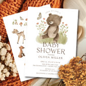 ウッドラ疑問に思ンドベアベビーシャワー招待状 招待状