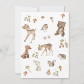 ウッドラ疑問に思ンドベアベビーシャワー招待状 招待状 (裏面)