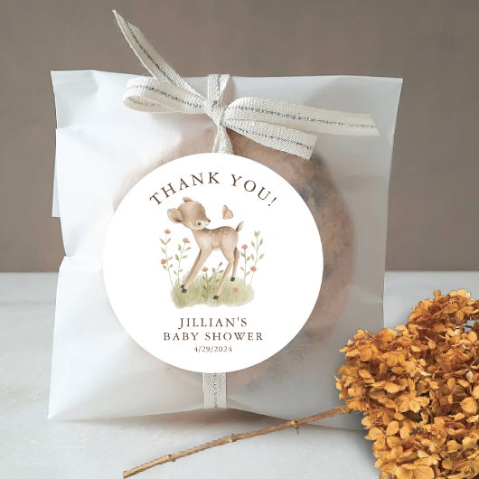 ウッドラ疑問に思ンド鹿クラシック丸ステッカー ラウンドシール