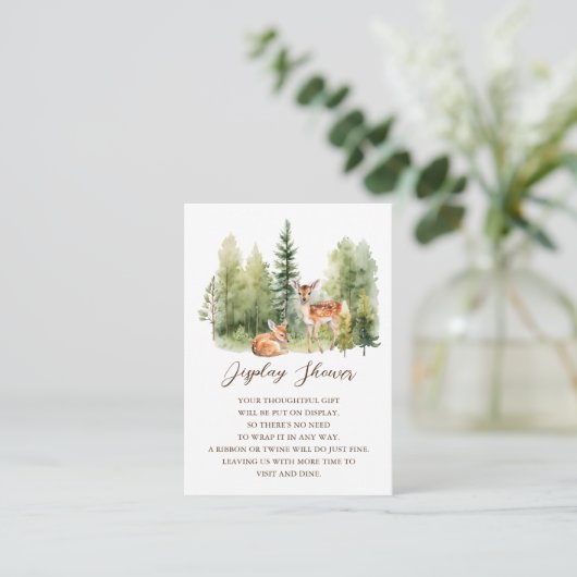 ウッドラ疑問に思ンド鹿ディスプレイシャワー エンクロージャーカード (スタンド正面)