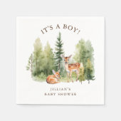 ウッドラ疑問に思ンド鹿 スタンダードカクテルナプキン (正面)