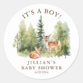 ウッドラ疑問に思ンド鹿 ラウンドシール (正面)