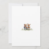 ウッドラ疑問に思ンド：赤ちゃんシャワーに参加 招待状 (裏面)