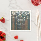 ウッドラ素朴イズレース結婚ありがとう スタンダードカクテルナプキン (インサイチュ)