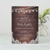 ウッドラ素朴イツメイソンジャースレースブライダルシャワーI 招待状 (スタンド正面)