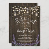 ウッドラ素朴イツラベンダーリハーサルディナー 招待状 (正面/裏面)