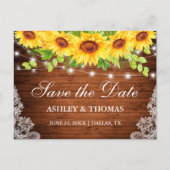 ウッドラ素朴イツレースひまわり日付保存 案内ポストカード (正面)