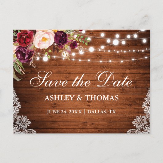 ウッドラ素朴イツレースフローラ保存日 案内ポストカード (正面)