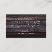 ウッドラ素朴イツ星メリークリスマス 名刺 (裏面)