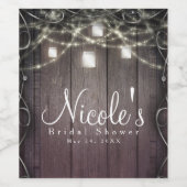 ウッドラ素朴イツ&メイソンジャースがワインを盛り ワインラベル (シングルラベル)