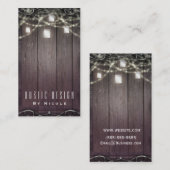 ウッドラ素朴イツ&メイソンジャースフローリッシュバーンシック 名刺 (正面/裏面)