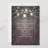 ウッドラ素朴イツ&メイソンジャースフローリッシュブライダル 招待状 (正面)