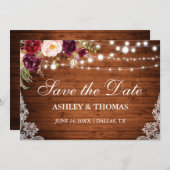 ウッドラ素朴イトフローラレース保存日 セーブザデート (正面/裏面)