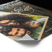 ウッドラ素朴イトレースの結婚ウェルカムサイン ポスター (角)