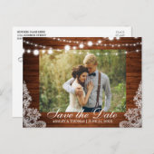 ウッドラ素朴イトレース保存日付バック文字 案内ポストカード (正面/裏面)