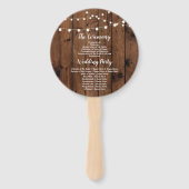 ウッドラ素朴イト結婚式 プログラムファン ハンドファン (裏面)