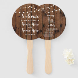 ウッドラ素朴イト結婚式 プログラムファン ハンドファン